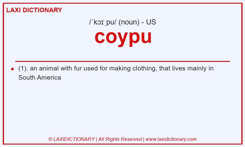 Definition coypu in American English