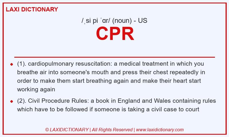 Definition CPR in American English