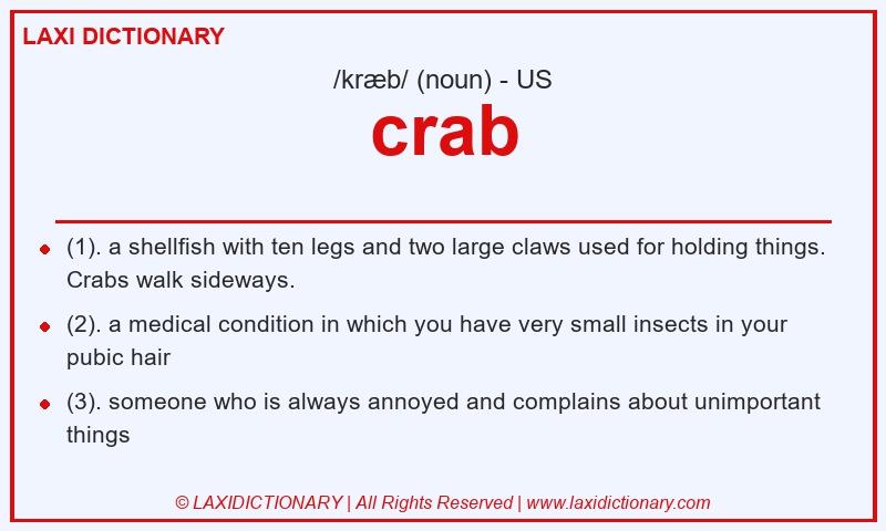 Definition crab in American English