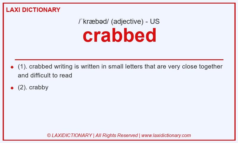 Definition crabbed in American English