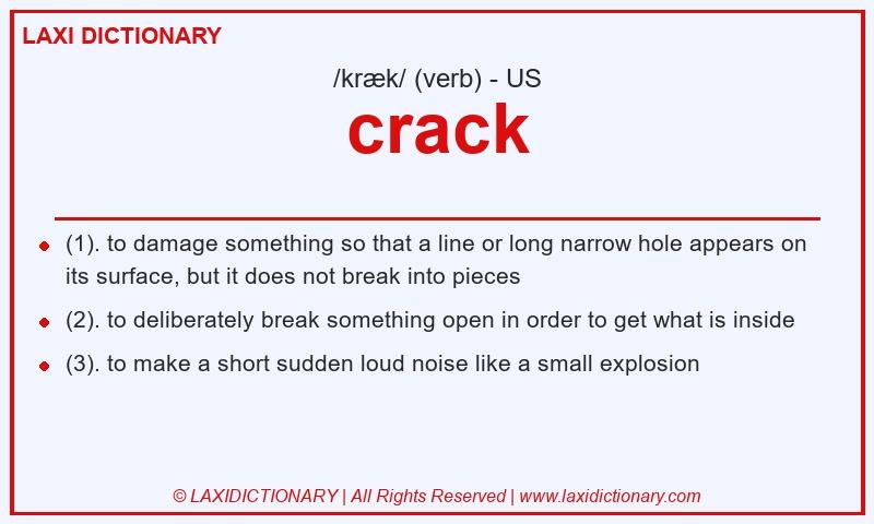 Definition crack in American English