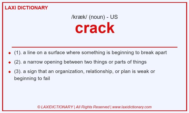 Definition crack in American English