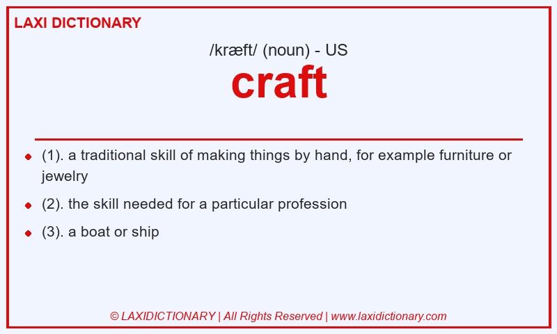 Definition craft in American English