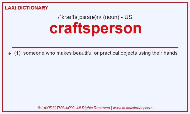 Definition craftsperson in American English
