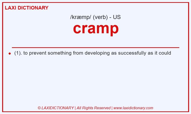 Definition cramp in American English