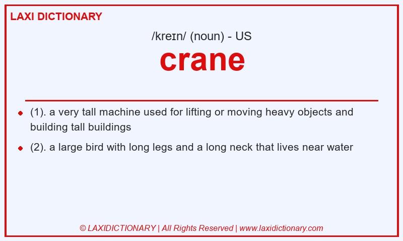 Definition crane in American English