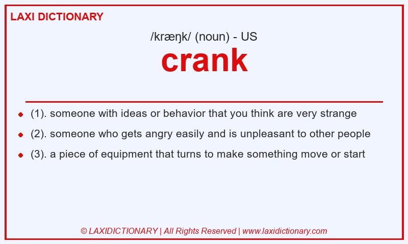 Definition crank in American English