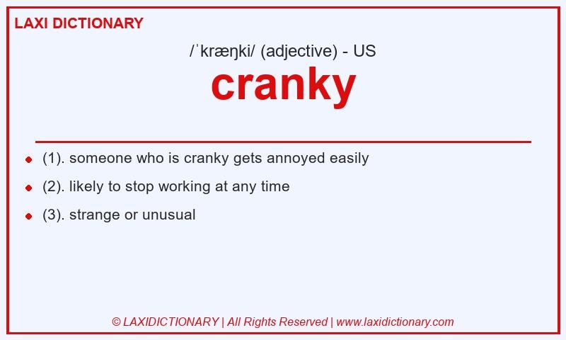 Definition cranky in American English