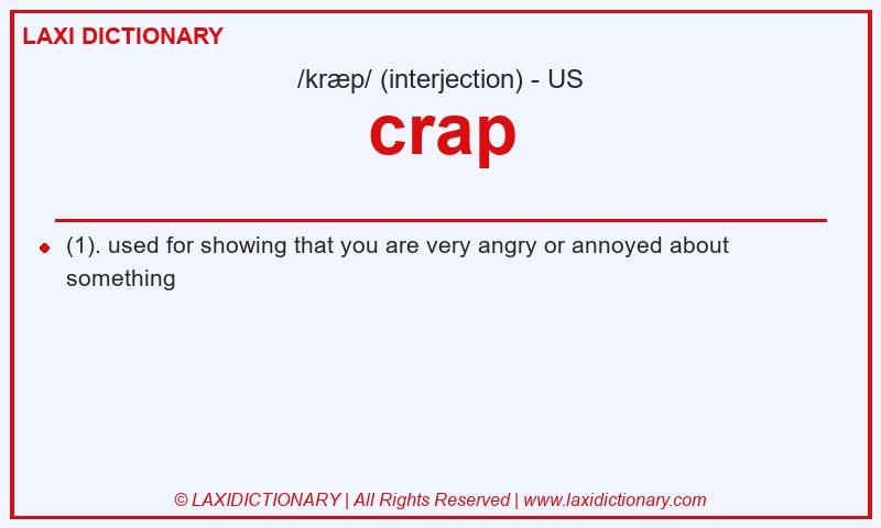 Definition crap in American English