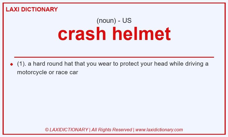 Definition crash helmet in American English