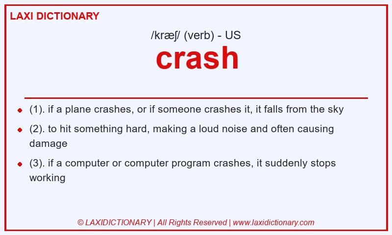 Definition crash in American English
