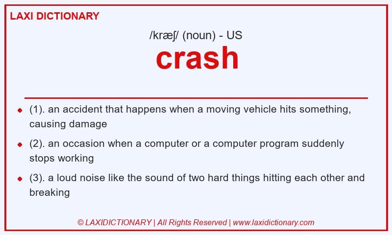 Definition crash in American English