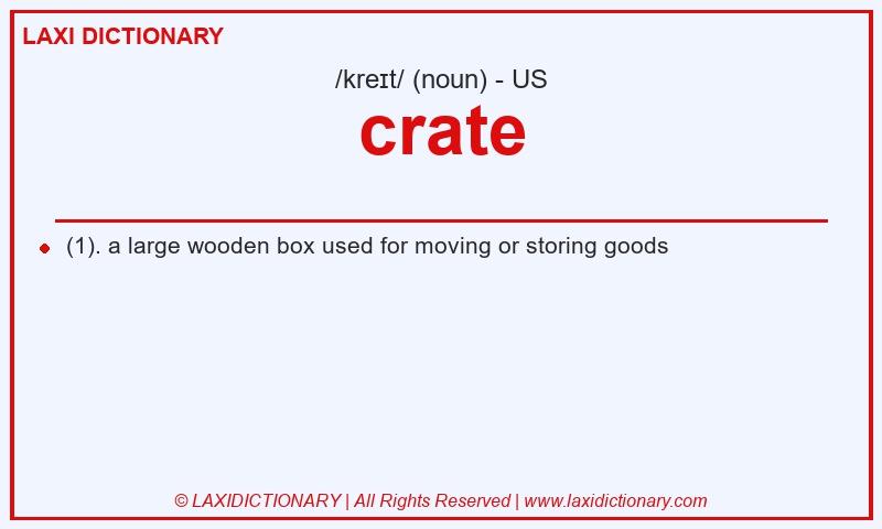 Definition crate in American English