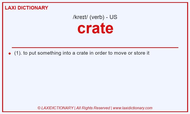Definition crate in American English