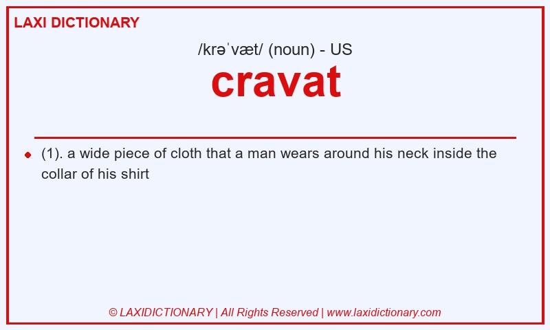Definition cravat in American English