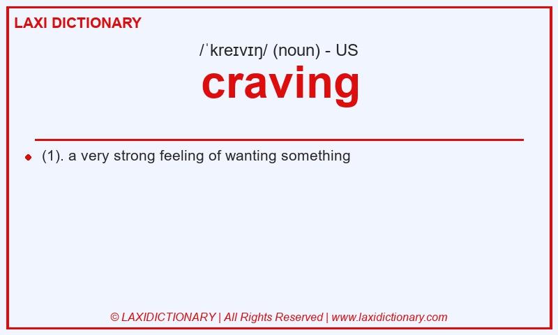 Definition craving in American English