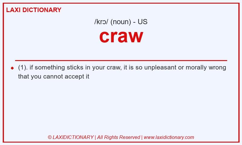 Definition craw in American English