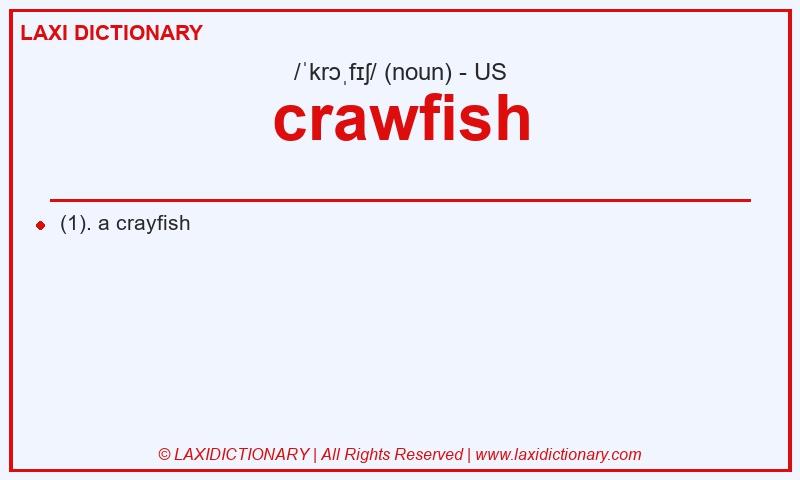 Definition crawfish in American English