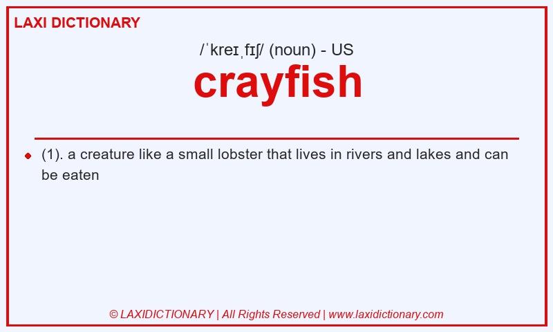 Definition crayfish in American English