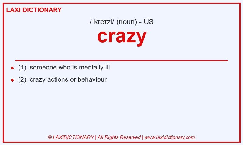 Definition crazy in American English