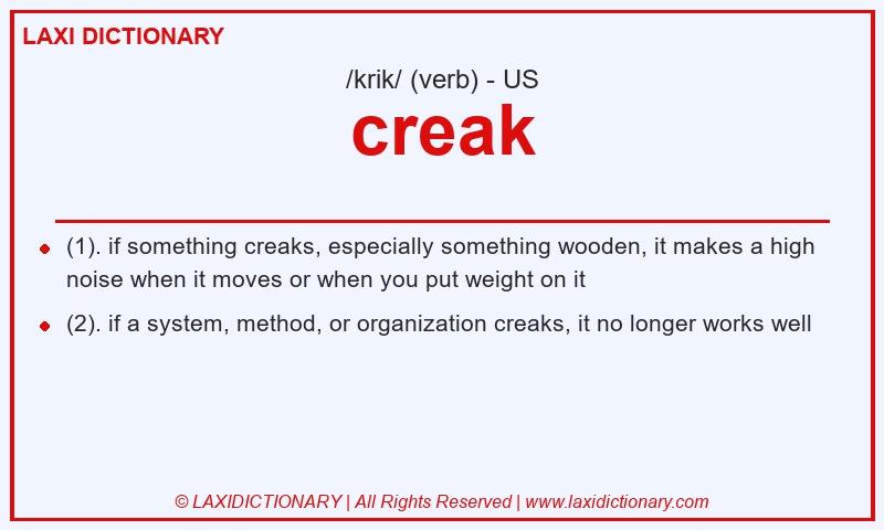 Definition creak in American English