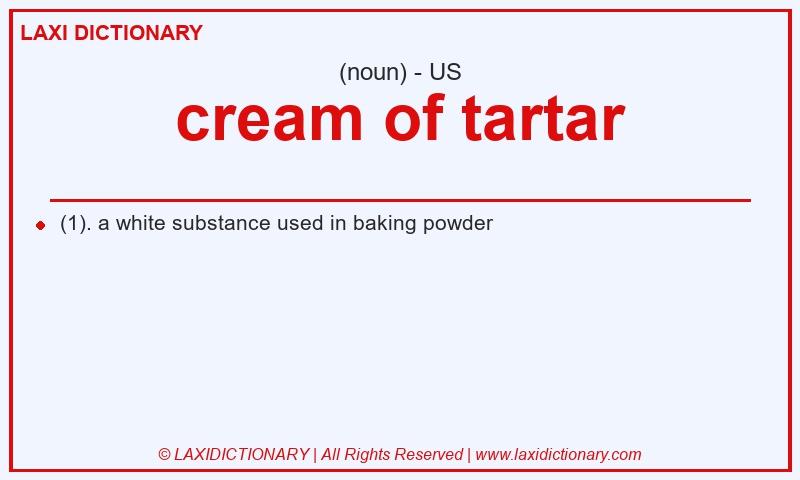 Definition cream of tartar in American English