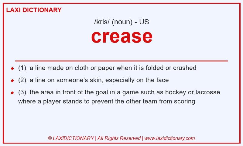 Definition crease in American English