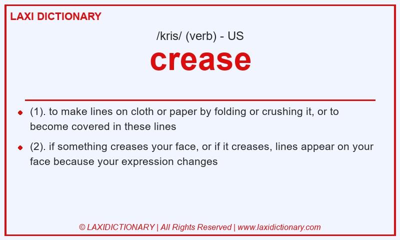 Definition crease in American English