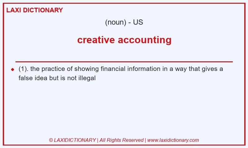 Definition creative accounting in American English