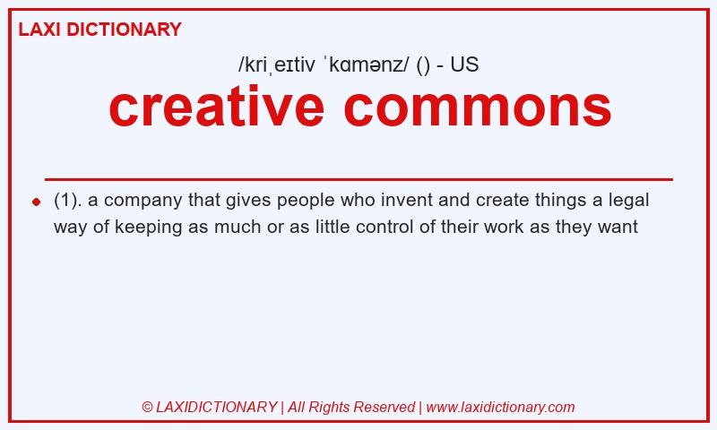 Definition creative commons in American English