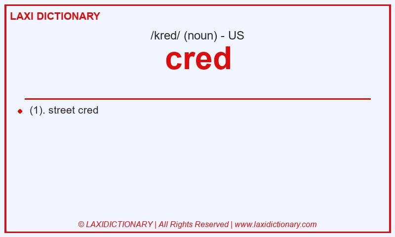 Definition cred in American English