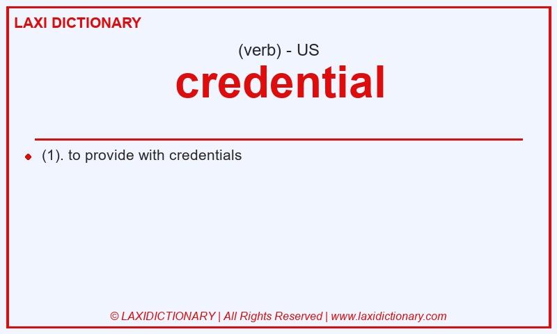 Definition credential in American English