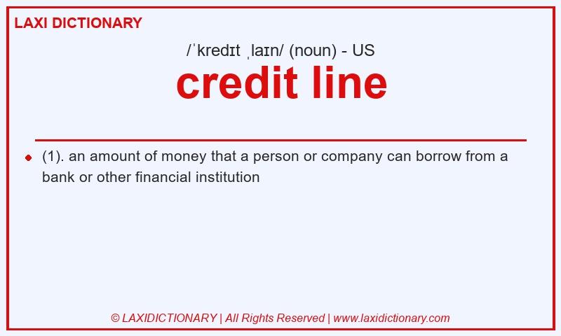 Definition credit line in American English
