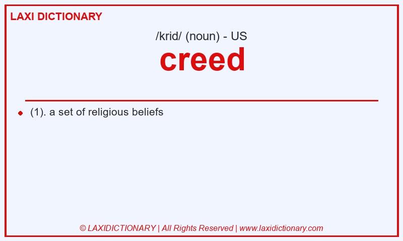 Definition creed in American English