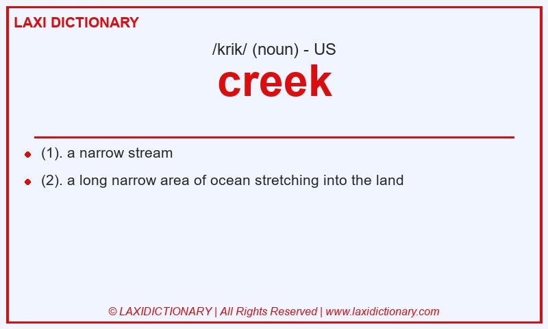 Definition creek in American English