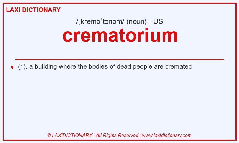Definition crematorium in American English