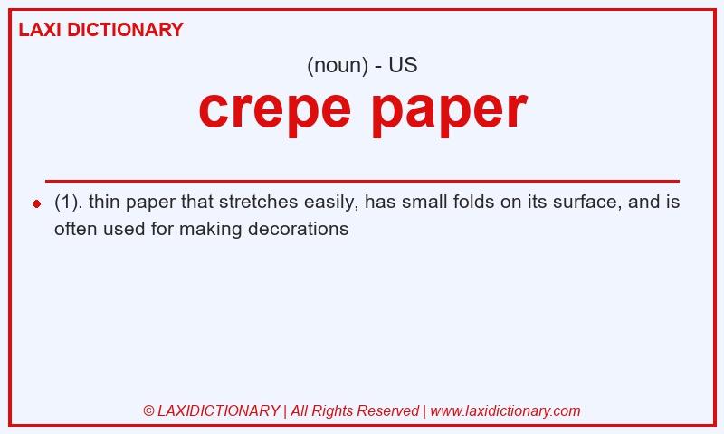 Definition crepe paper in American English