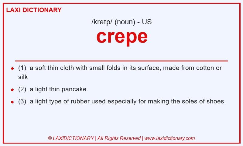Definition crepe in American English