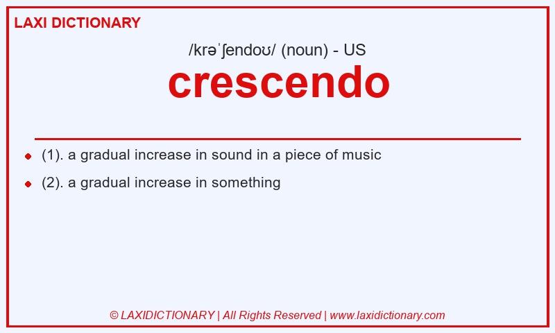 Definition crescendo in American English