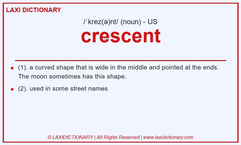 Definition crescent in American English