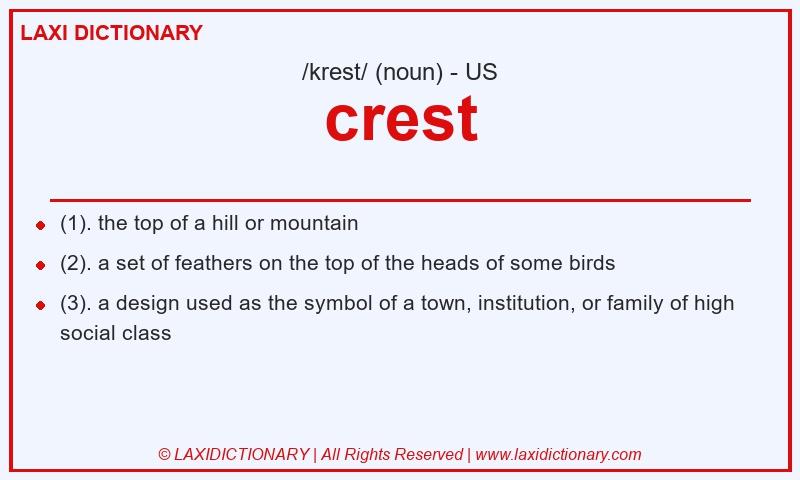 Definition crest in American English
