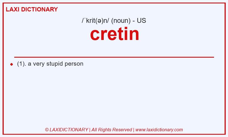 Definition cretin in American English