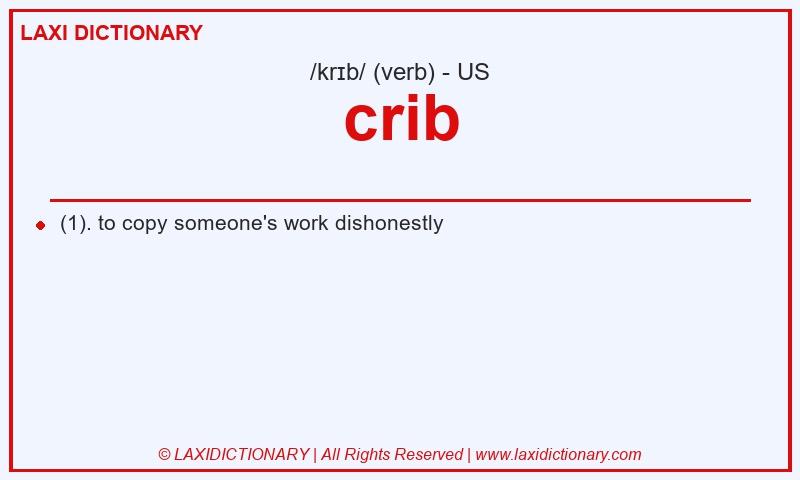 Definition crib in American English