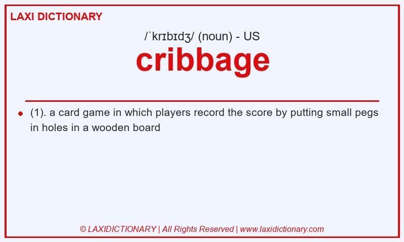 Definition cribbage in American English