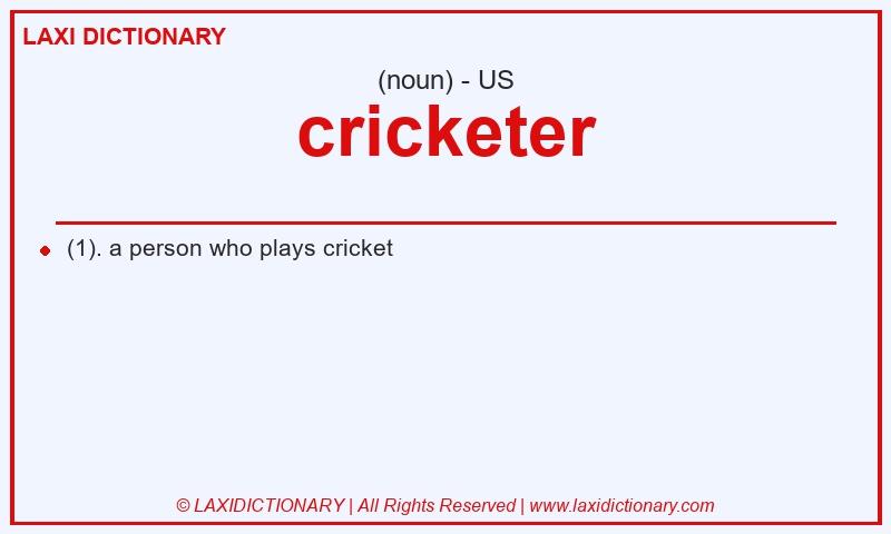 Definition cricketer in American English