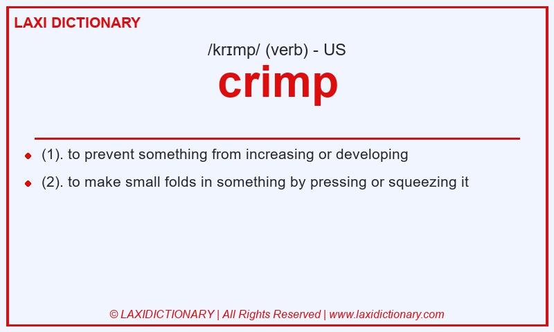 Definition crimp in American English