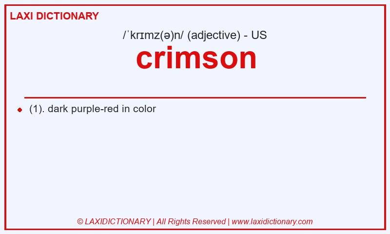 Definition crimson in American English