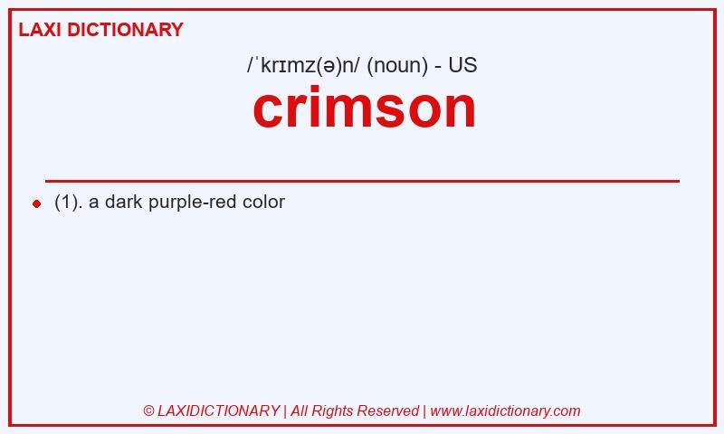 Definition crimson in American English