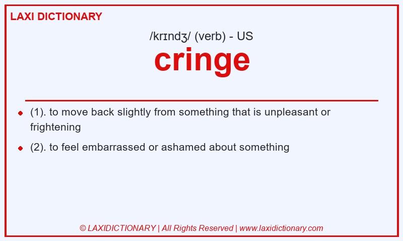 Definition cringe in American English
