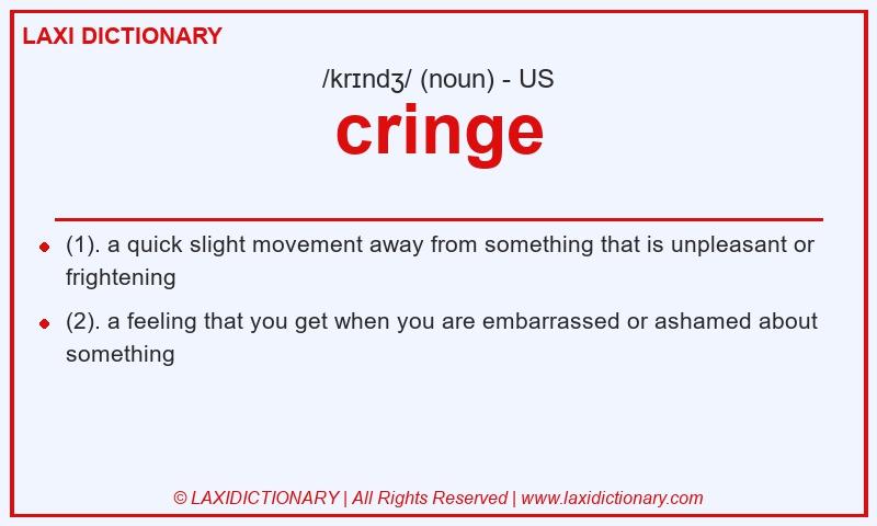 Definition cringe in American English